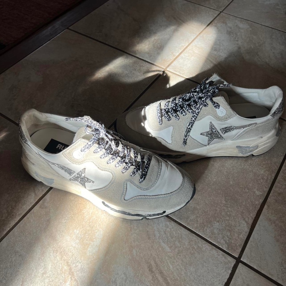 Golden Goose Women's White and Cream Trainers